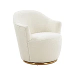 Skyla Boucle Swivel Chair Modern 360 Upholstered Accent Seating White New. Price: $499.00.