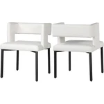 Meridian Furniture Caleb White Vegan Leather Dining Chair (set Of 2) New. Price: $313.00.