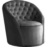 Maklaine 18" Contemporary Upholstered Tufted Velvet Swivel Accent Chair Gray New. Price: $443.59.