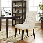 Modway Tufted Upholstered Fabric Parsons Dining Chair Beige New. Price: $163.00.