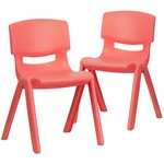 Flash Furniture Whitney Pack Red Plastic Stackable School Chair With 13.25" Se New. Price: $134.86.