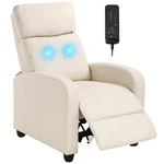 Recliner Chair Massage Lumbar Support Padded Backrest Beige Leather Fdw Reading New. Price: $259.99.