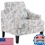 Bezseller Floral Accent Upholstered Reading Armchair Wood Legs New. Price: $166.23.