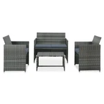 Patio Furniture Set 4 Piece Sofa With Coffee Table Poly Rattan Vidaxl New. Price: $114.99.