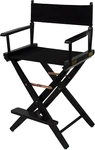 Extra-wide 24" Premium Director's Chair Black Frame & Canvas, Counter Height New. Price: $139.99.