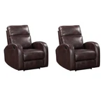 Pemberly Set Of 2 Contemporary Pebble Brown Manual Glider Recliner New. Price: $770.49.