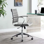 Modway Jive Ribbed Mid Back Computer Desk Swivel Office Chair In Gray New. Price: $169.25.