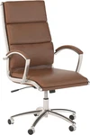 Bush Furniture Cabot High Back Leather Executive Office Chair In Saddle Tan New. Price: $443.99.