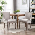 Gdfstudio - Modern Fabric Upholstered Wood Dining Chair Set With Bronze... New. Price: $322.37.