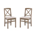 Set Of 2 Triena X-back Dining Chairs Graywash Linon New. Price: $149.99.