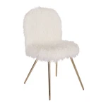 Osp Home Furnishings Julia Chic Accent Chair White Faux And Gold Legs New. Price: $162.03.