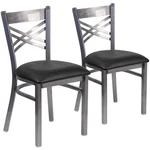 Flash Furniture 2 Pack Hercules Series Clear Coated ''x'' Back Metal Restaura... New. Price: $218.36.