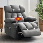 Jonpony Manual Recliner Chair Heat Massage Rocker Sofa Cup Holders Grey New. Price: $265.99.
