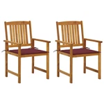 Patio Chairs Outdoor Dining With Cushions Solid Wood Acacia Vidaxl New. Price: $195.99.