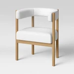Kenova Upholstered Dining Chair With Wood Dowel Legs Cream - Threshold New. Price: $131.99.