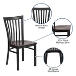 Flash Furniture Restaurant Dining Chair Black And Walnut New. Price: $140.99.