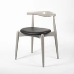 2020 CH20 Elbow Dining Chair By Wegner For Carl Hansen Grey Black Leather Used. Price: $750.00.