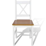 Dining Chairs Accent With Curved Slat Back For Kitchen Pinewood Vidaxl. Price: $205.99.