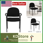 Contemporary Black Fabric Waiting Room Chair - Stackable Design For Convenience New. Price: $117.99.