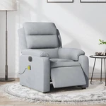 Electric Massage Recliner Chair Light Gray Fabric New. Price: $360.57.