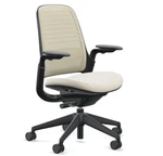 Steelcase Series 1 Office Desk Chair Black Frame - Oatmeal 5ES2 Fabric New. Price: $492.00.