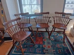 Ethan Allen Heirloom Vintage Comb Back Maple Dining Chairs Nutmeg Used. Price: $125.00.