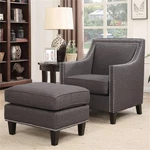 Picket House Furnishings Emery Chair With Ottoman Charcoal Gray New. Price: $543.79.