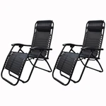 Outdoor Folding Dual-purpose Leisure Chairs 178*67*110CM W/ Pillow & Holder 2PCS New. Price: $93.09.
