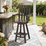360 Swivel Patio Solid Wood Bar Stools Outdoor Height Chair With Footrest New. Price: $144.99.