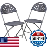 Flash Furniture 2 Pack Hercules Series 650 Lb. Capacity Charcoal Plastic Fan New. Price: $103.45.