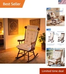 Universal Rocking Chair Cushion Set With Neck Support Extra Thick & Cozy Beige New. Price: $53.99.