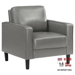 Coaster Home Furnishings - Ruth Track Arm Accent Chair With Gray Faux Grey New. Price: $297.77.