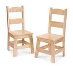 Melissa & Doug Wooden Chairs, Set Of 2 - Blonde Furniture For Playroom, Freeship New. Price: $58.76.