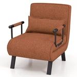 4-IN-1 Folding Arm Chair Sleeper W/ 6-POSITION Adjustable Backrest Pillow New. Price: $159.99.