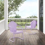 Crosley Tulip 2 Piece Retro Outdoor Chair Set In Lavender New. Price: $201.60.