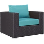Modway Convene Aluminum And Rattan Patio Armchair Espresso/turquoise New. Price: $388.16.