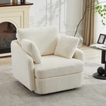 40.55 Inch Round Swivel Arm Chair Modern Leisure For Home Hotel New. Price: $389.45.