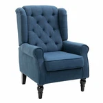 Tufted Club Accent Arm Chair Fabric Single Wingback Upholstered Living Room Blue New. Price: $200.99.