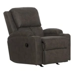 Bowery Hill Rocker Recliner With Two Cupholders Gray Polyester Fabric New. Price: $495.65.