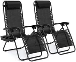 2-CHAIRS Zero Gravity Folding Outdoor Patio Recliner Lounge Cup New. Price: $79.99.