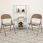 Flash Furniture Beige Metal Folding CHAIR,PK2 2-HF3-MC-309AS-BGE-GG New. Price: $106.73.