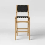 Opalhouse Ceylon Woven Barstool Chair -black & Natural Wood New Sold Out Open. Price: $199.99.