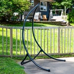 Curved Steel Hanging Hammock Chair Stand - Black 84" By Sunnydaze New. Price: $138.67.
