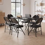 Idealhouse 4 Pack Folding Chairs With Pu Leather Padded Cushion, 350LBS Capac... New. Price: $143.33.
