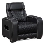 Pemberly Row Faux Leather Power Recliner With Led Usb Storage Arms Black New. Price: $732.99.