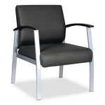 Alera Metalounge Series Mid-back Chair 24.60''X26.96''X33.46'' Black Silver Base New. Price: $401.72.