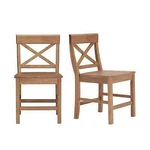 Stylewell Cedarville Patina Oak Finish Dining Chair With Cross Back (set Of 2) New. Price: $207.00.