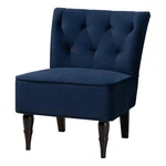 Baxton Studio Harmon Blue Velvet And Black Finished Wood Accent Chair New. Price: $233.09.