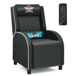 Costway Massage Gaming Recliner Chair Leather Single Sofa Home Theater Seat Pink New. Price: $214.99.
