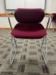 Mid Century Modern Acton Stacker Side Chair Burgundy Padded Art Lot Of 54 Used. Price: $2000.00.